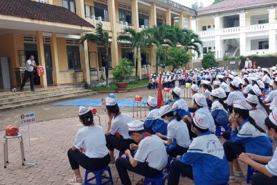 Tuyên truyền phòng chống đuối nước của Trường THCS Đức Chánh